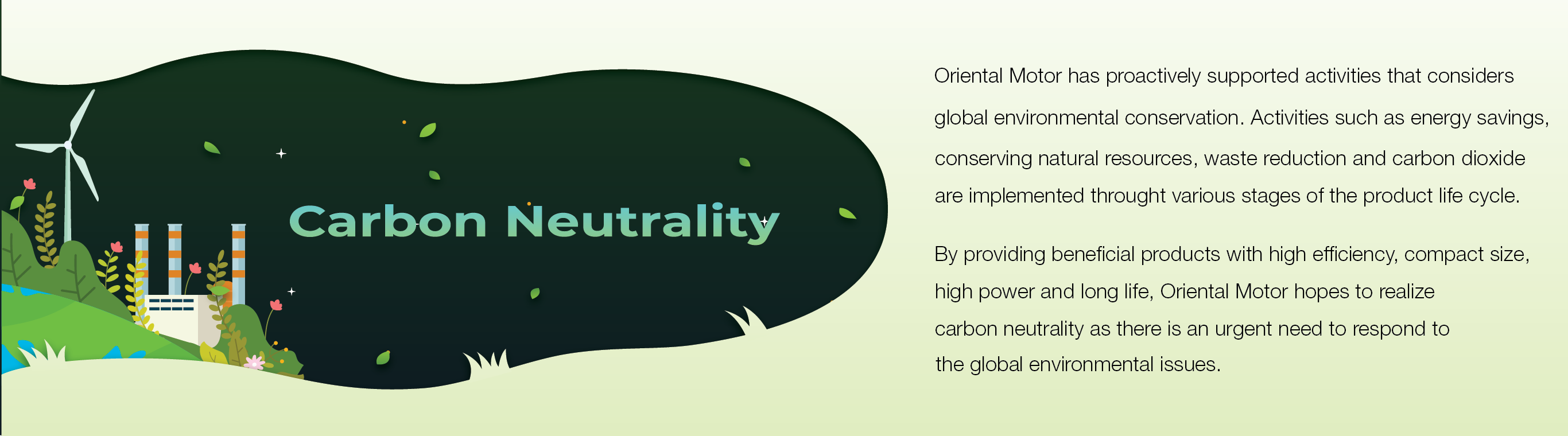 Oriental Motor carbon neutral