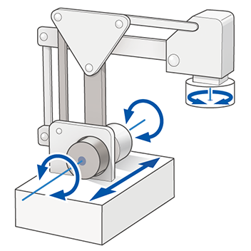 Palletizer: 2 Parallel-Linkage Base Axis Linear Motion + Rz Axis
