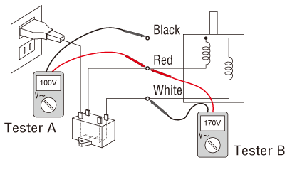 Applied voltage and voltage between capacitor terminals
