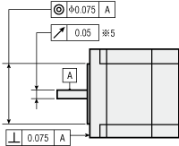 T.I.R. (Total Indicator Reading): The total dial gauge reading when the measurement section is rotated 1 revolution centered on the reference axis center.